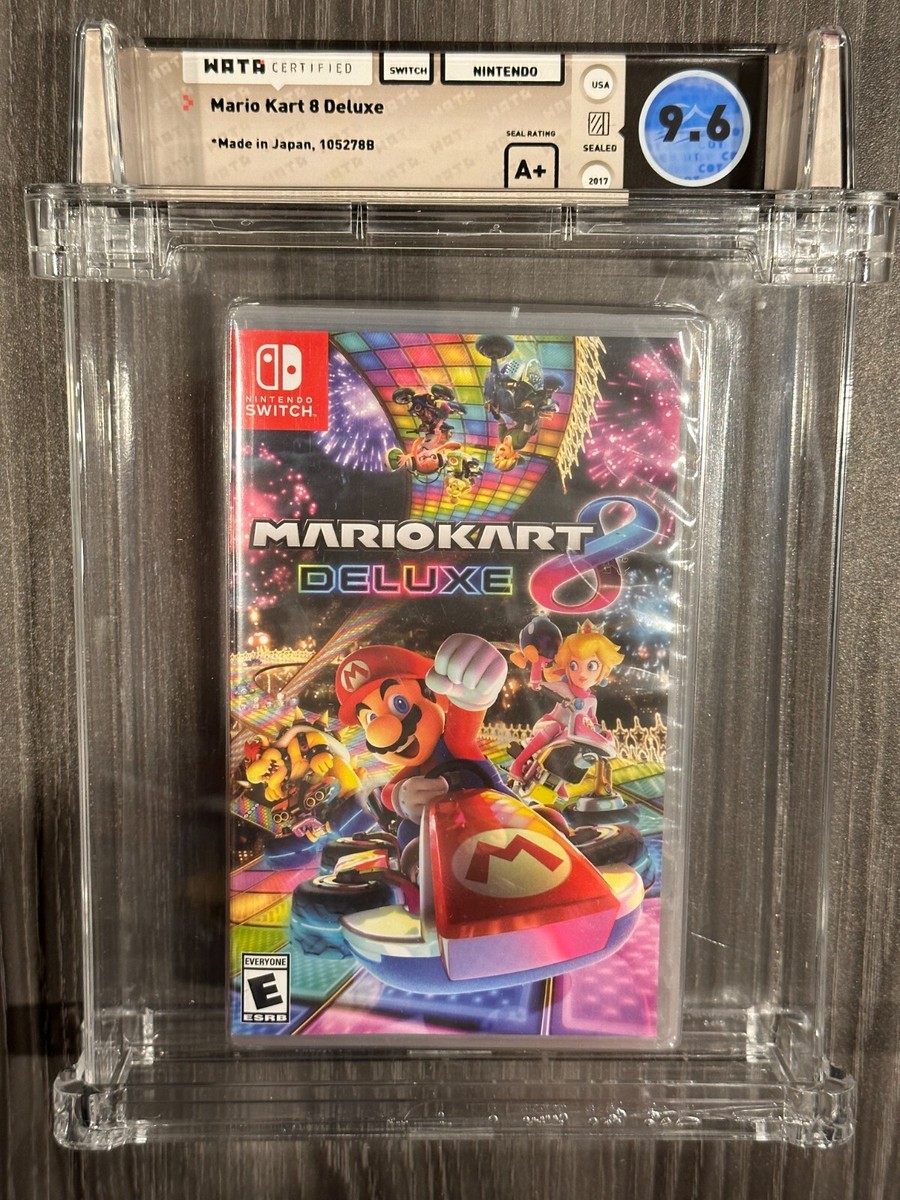 Mario Kart 8 - Deluxe Nintendo Switch, New and Sealed, GRADED WATA Mario Kart 8 - Deluxe Nintendo Switch, New and Sealed, GRADED WATA