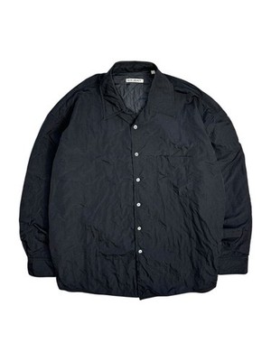 Our Legacy Tech Borrowed Jacket Black Quilted Overshirt Size 50 Made in Portugal