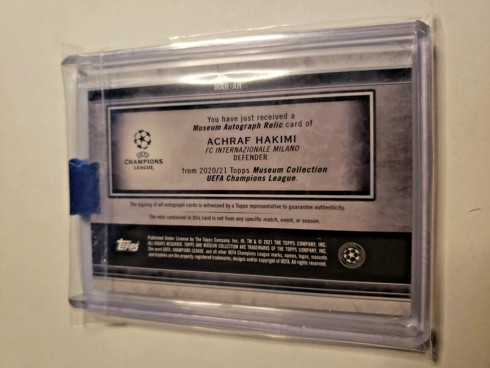 2020-21 Topps Museum ACHRAF HAKIMI MAR-AH Relic Autograph /50 - Image 2 of 2