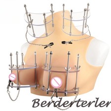 Chest Fun Perspective PC Breast Splint With Clamp Breast Bondage Bust Pleasure