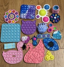 Fidget Pop It Simple Dimple Sensory Toys Lot 18 Pieces