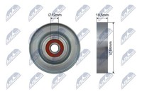 Spannrolle Keilrippenriemen NTY RNK-NS-047 Metall FüR Nissan Micra 3 K12 Almera
