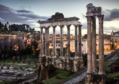 Ancient Rome Ruins Wall Art Poster - Elegant Historical Decor