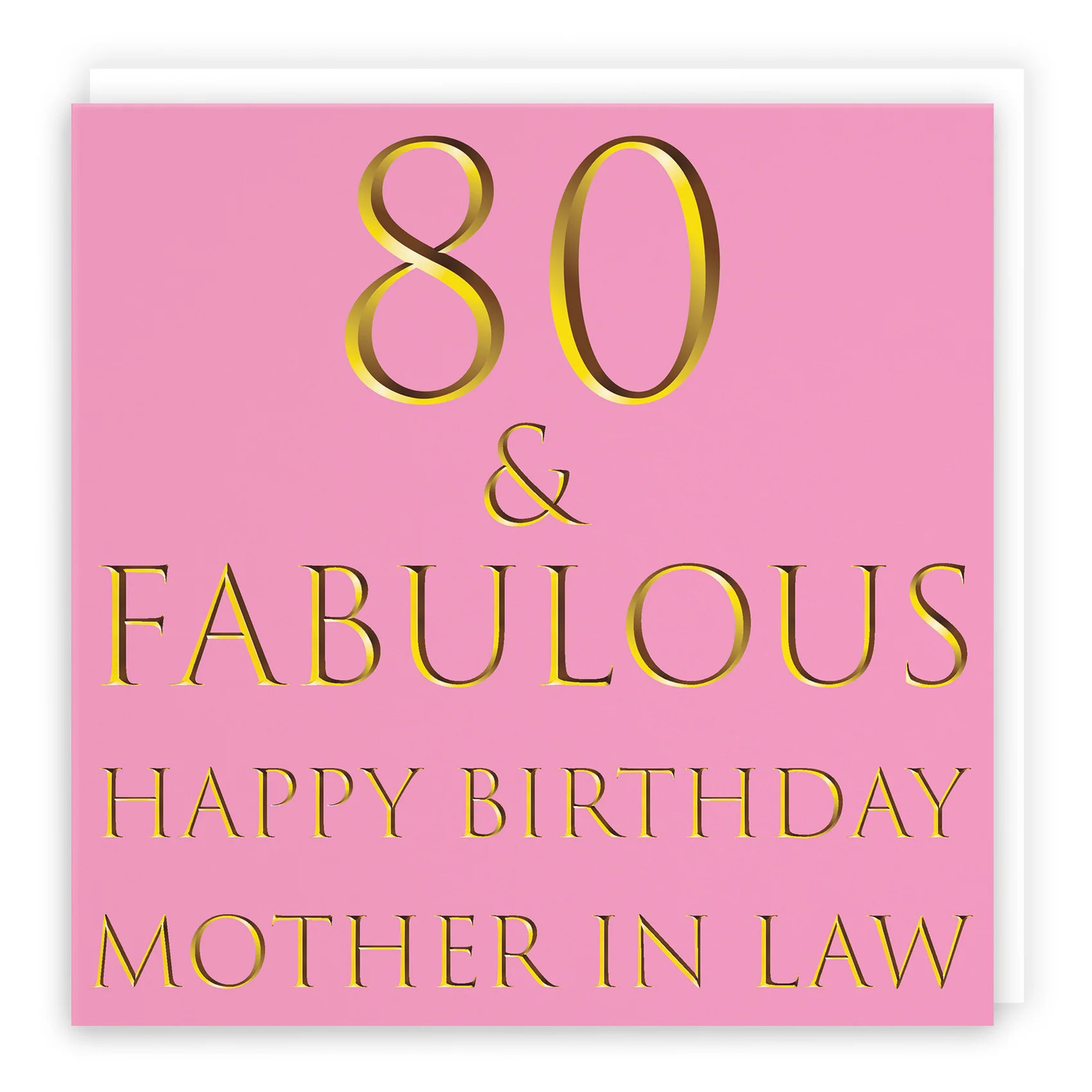 80th Mother In Law Birthday Card Fabulous