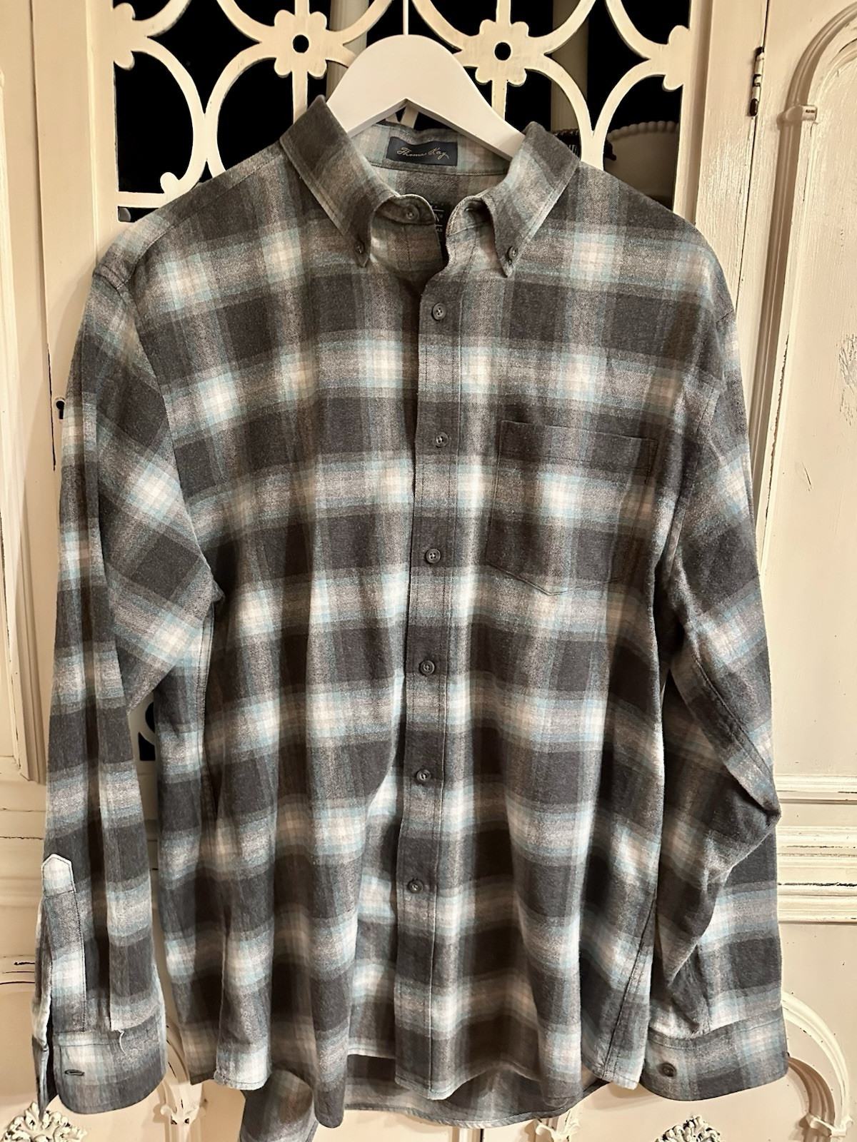 Pendleton Blue Shadow Plaid Wool Board Shirt Men’… - image 1