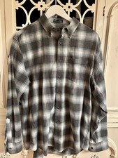 Pendleton Blue Shadow Plaid Wool Board Shirt Men  s Size Large Ombr  Wool