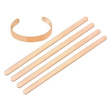 5 Pcs Bracelet Blanks 5/16" x 6" Stainless Steel Stamping Bangle Blank Rose Gold