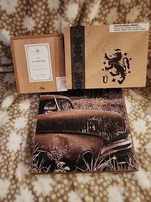 Cigar Boxes Lot Of 3 Different varieties and incisors.