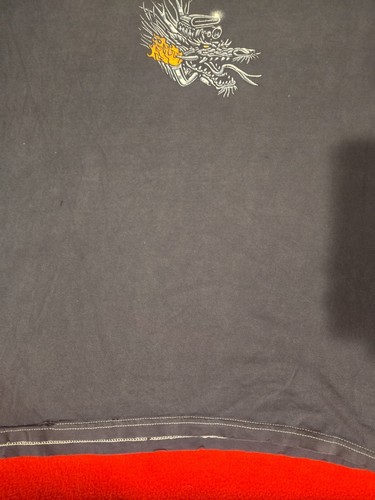 Y2K Shirt Mens XXL No Boundaries Vintage Cyber Dragon JNCO Grunge 2000s Distress - Picture 5 of 20