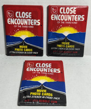 CLOSE ENCOUNTERS OF THE THIRD KIND 1978 Topps lot 3 Unopened Wax Pack 3 Variants