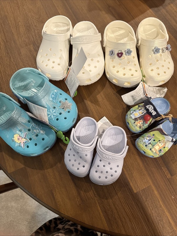 5 Pairs Of Brand New Crocs. 4 Pairs With Original Tag.
