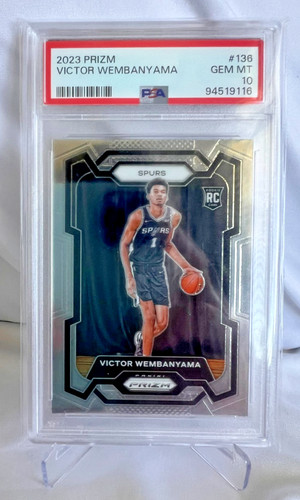 2023-24 Panini Prizm Victor Wembanyama #136 RC Rookie PSA 10