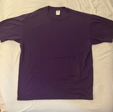 Vintage Jerzees blank XL T-Shirt dark purple Made In USA 90s Y2K