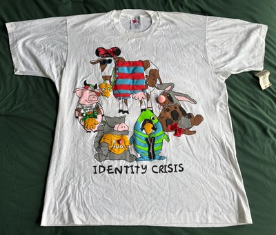 Marcy N Me NWT Farm Animals Identity Crisis EZL T-Shirt Vintage 80 s Sears