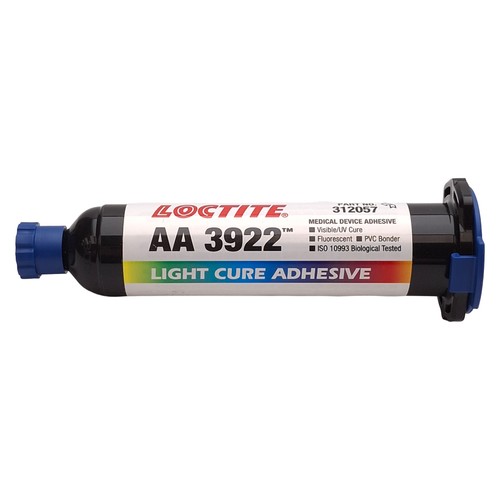 Loctite 312057 AA 3922 UV Light Cure Adhesive, 25mL Syringe, Clear, Acrylic