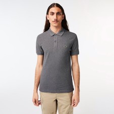Lacoste Mens Slim Fit L.12.12 Piqu  Polo Shirt Size M / 4 Short Sleeve Gray EUC