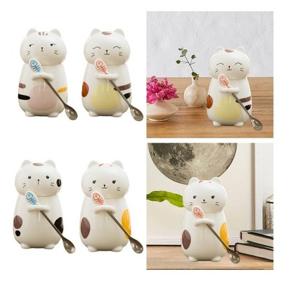 Süßer Keramik Kaffeetasse Katze Becher Neuheit für Katzenliebhaber Geschenk entzückend Teetasse