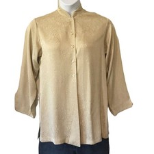 Vintage Oscar De La Renta Champagne Tunic Top Small