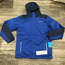 Columbia Men Mountain Blue Whirlibird V Interchange 3-in-1 Omni-tech Medium $230