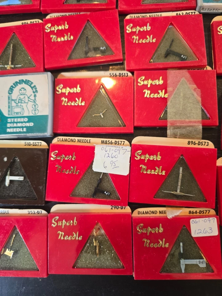 NUEVO FONÓGRAFO DISCO VINTAGE STYLUS EXCELENTE AGUJA DIAMANTE Lote de 28 $200 venta al por menor Foto 2 de 4