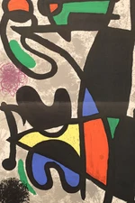 Joan Miró Original 1970 no 186 'Derrière le Miroir' double page lithograph