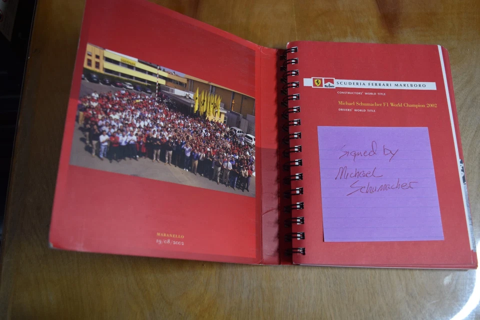 M Schumacher 2002 Media Book Autographed Ferrari Gestione Sportiva Signed (RARE - Image 2 of 4