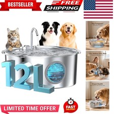 Dog Water Fountain for Large Dogs: Stainless Steel Dog Fountain Water Bowl - ...