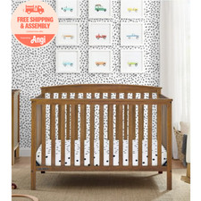 Delta Children Hanover 6-in-1 Convertible Baby Crib, Chestnut