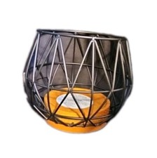 Bath & Body 3-Wick Candle Black Geometric Iro...