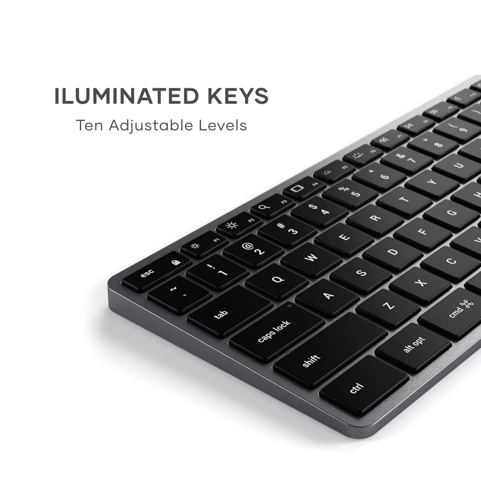 Slim X3 Bluetooth Backlit Keyboard for Mac, Illuminated Keys & Multi-Device S... - Image 4 of 4