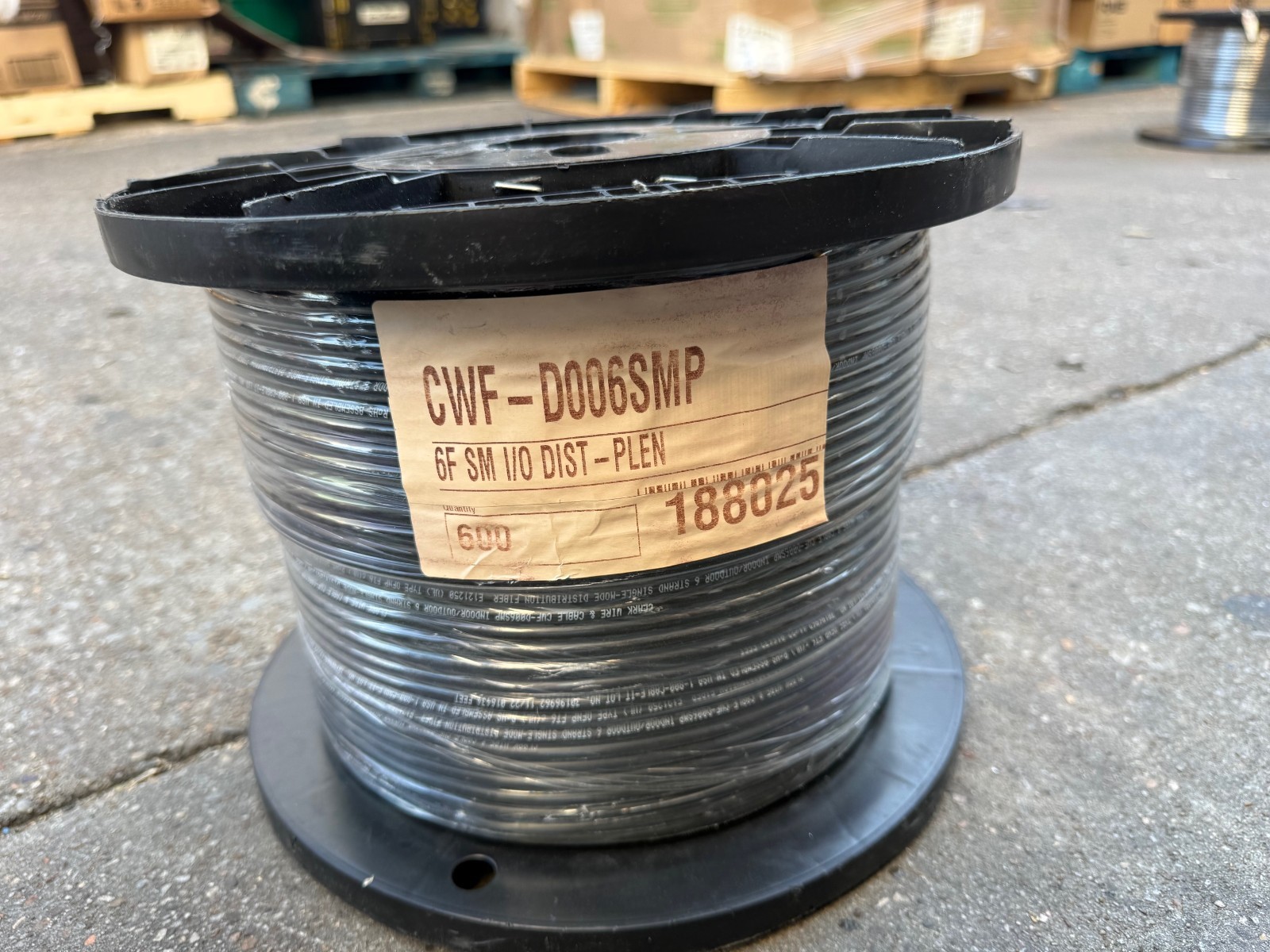 600FT Clark Wire CWF-D006SMP Fiber 6-fiber Single-Mode Indoor/Outdoor Plenum
