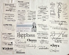 CREATIVE MEMORIES EXPRESSIONS LIFE  30 CHIFFON VELLUM  QUOTES NIP