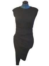 Guess MARCIANO Dress Sleeveless Midi Stretch Bodycon Side Shirred Banded Size S