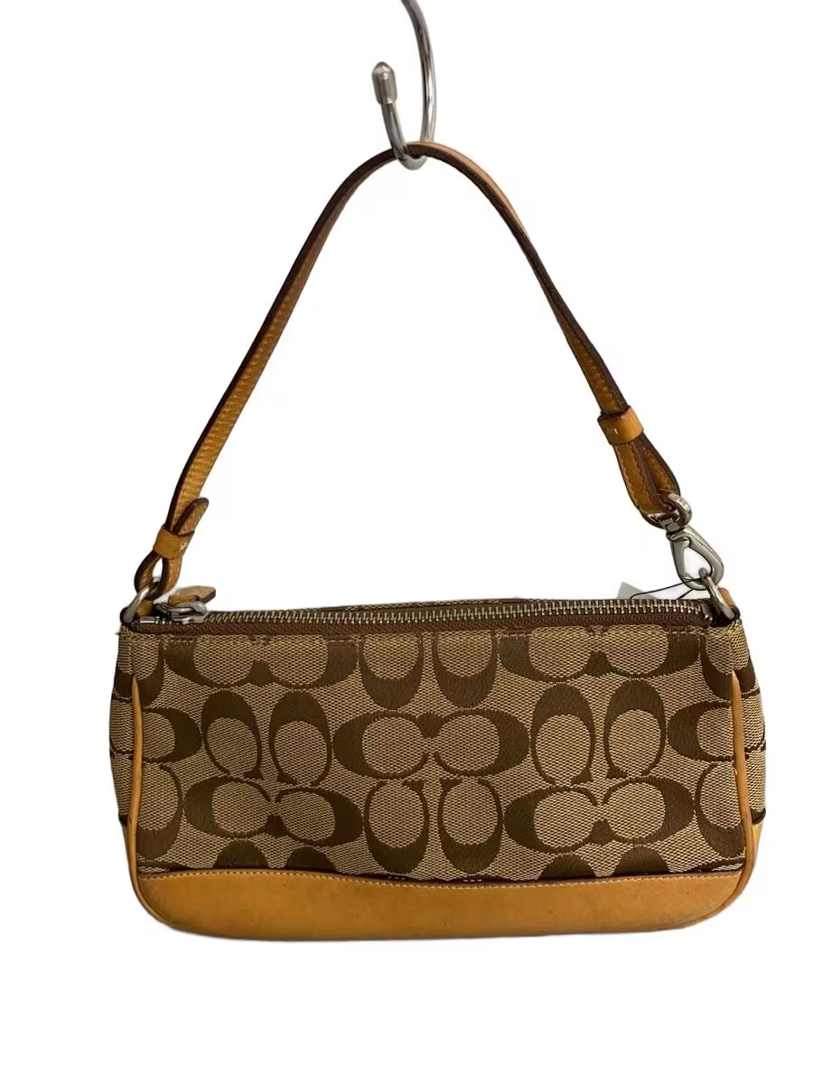 コーチ　COACH　キャンバスレザー　ミニハンドバッグ　L3U-6094 Coach Signature Demi mini Pouch Hand Bag Canvas Leather