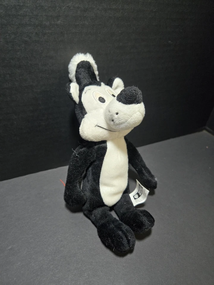 Bolso de felpa vintage 1998 Warner Bros Studio Looney Tunes Pepe Le Pew 8" etiquetas Foto 2 de 4