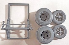 Gasser Afx Front Frame With Open Hole Straight Axle And Tires Rims