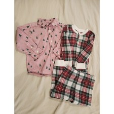 Children's Place Kids Christmas Tree Shirt  Pajamas 18-24M Red Green Plaid