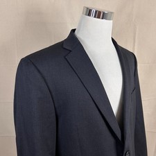 Hart Schaffner Marx 48R Sport Coat Wool Blend Dark Gray Two Button Double Vented