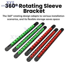 ABS Socket Organizer 1/2 3/8 1/4" Drive Socket Rail Holders Aluminum Alloy 360 