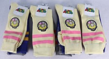 Lot 4 Nintendo Princess Peach, Toad  Donkey Kong 3pk Crew Socks Mens 8-12 New