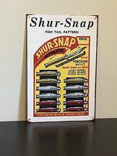 SURE SNAP Button Pocket Knives  Vintage  Style Metal Sign
