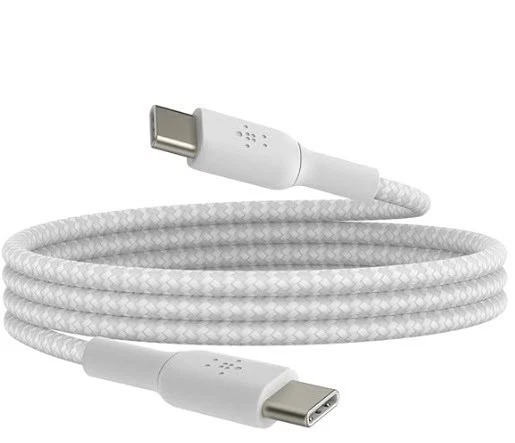 BELKIN Boost Charger CAB004bt1MWH Braided USB-C to USB-C Cable 3.3Ft/1m (90235) - Image 2 of 3
