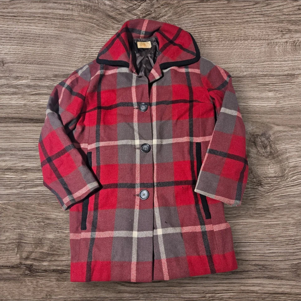 Pendleton 1950s Vintage Virgin Wool Plaid Coat 50s Womens Med/Large Jacket Ranch - Image 2 of 4