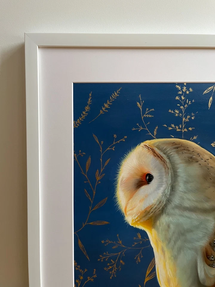 Оригинальная картина маслом 28,5 * 39,5 см сова - Изображение 3 из 4