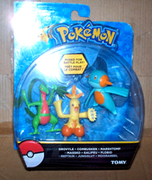 Pokemon Figuren-3Er-Set Reptain, Jungglut, Moorabbel Je Ca 6-8 Cm Neu,Ovp,Lizenz