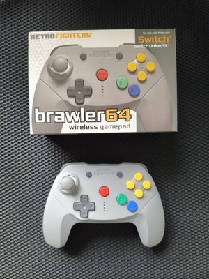 Retro Fighters Brawler64 Bluetooth NSO Edition Controller, grau, mit OVP