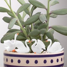 Figurines de Mini cygne, 4 pièces, ornement de Table, Terrarium, décoration de