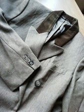 Smart Vintage St Michael's M&s Coat. Moorland Brown New Wool Velvet Trim Size 12