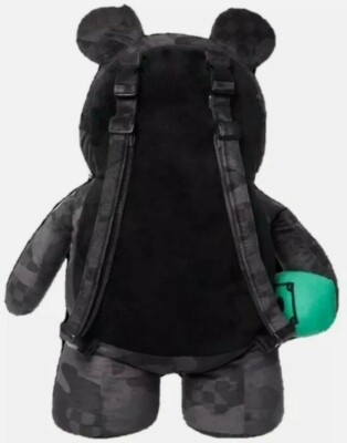 NEW Sprayground 3AM Black Camo Money Bear Backpack Limited Edition