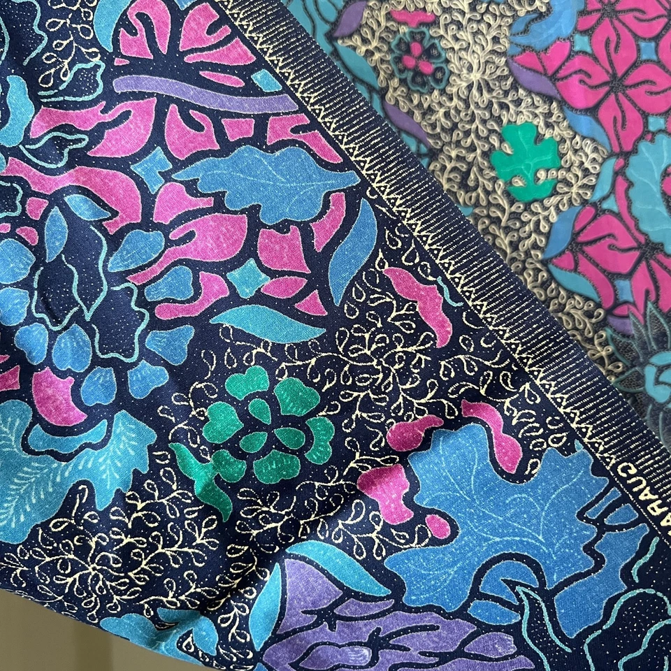 Vintage Vlisco Dutch Veritable Hollandais African Wax Cotton Fabric Signed Batik - Image 3 of 4